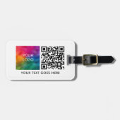 Logo scan me QR code streepjescode naam tekst Sjab Bagagelabel (Voorkant horizontaal)