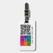 Logo scan me QR code streepjescode naam tekst Sjab Bagagelabel (Voorkant verticaal)