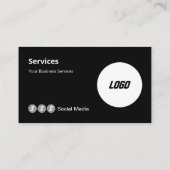 Logo Scannable QR Code Website Social Media Icon Visitekaartje (Achterkant)