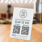 Logo Scannen naar PayPal Venmo QR-code Reclamebord Met Voetstuk