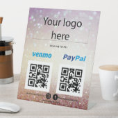 Logo Scannen toevoegen aan PayPal PayPal QR-code C Reclamebord Met Voetstuk (Insitu)