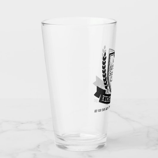 Logo schild laurier lint namen embleem Glas (Rechts)