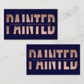 Logo Schildpadden roos goudtipografie navy afgesne Visitekaartje (Voorkant / Achterkant)