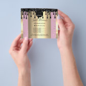 Logo Schoonheid Make-up Nagels Prijslijst Drips Ro Flyer (Hand)