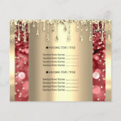 Logo Schoonheid Make-up Nagels Prijslijst Goud Bou Flyer (Achterkant)