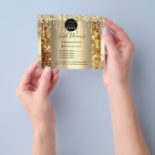 Logo Schoonheid Make-up Nagels Prijslijst Goud Gli Flyer (Hand)