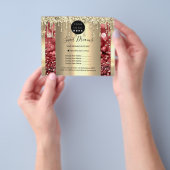 Logo Schoonheid Make-up Nagels Prijslijst Goud Gli Flyer (Hand)