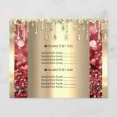 Logo Schoonheid Make-up Nagels Prijslijst Goud Gli Flyer (Achterkant)