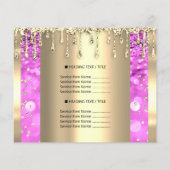 Logo Schoonheid Make-up Nagels Prijslijst Goud Roz Flyer (Achterkant)