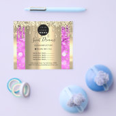 Logo Schoonheid Make-up Nagels Prijslijst Goud Roz Flyer (Enkel)