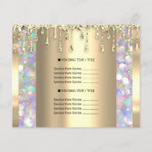 Logo Schoonheid Make-up Nagels Prijslijst Gouden D Flyer (Achterkant)