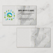 Logo Schoonmaakdiensten Thuis | Dienstmeid | Gedes Visitekaartje (Voorkant / Achterkant)