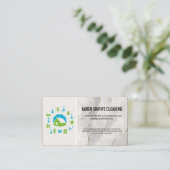 Logo Schoonmaakdiensten Thuis | Dienstmeid | Gedes Visitekaartje (Staand voorkant)