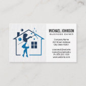 Logo Schoonmaakster Schoonmaakhuis | Badkamertegel Visitekaartje (Voorkant)