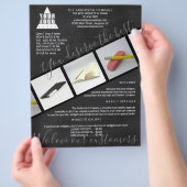 Logo Schrijfbord Asymmetrisch 3 Foto Collage Flyer (Hand)