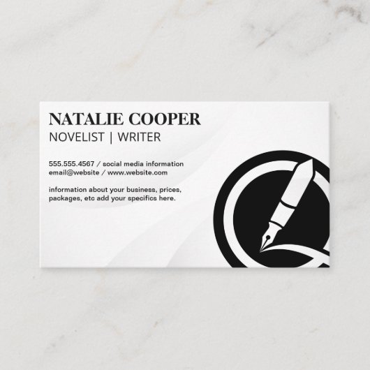 Logo schrijfpen visitekaartje (Voorkant)