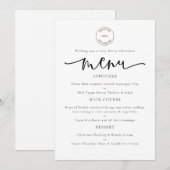 Logo Script Bedrijf Kerstfeest Menukaart Kaart (Voorkant / Achterkant)