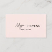 Logo script Blush roze haren make-up qr code Visitekaartje (Voorkant)