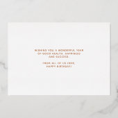 Logo Script Business Birthday Roos Gold Kaart (Achterkant)