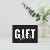 Logo Script Business Gift Certificate Voucher Visitekaartje (Staand voorkant)