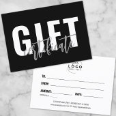 Logo Script Business Gift Certificate Voucher Visitekaartje