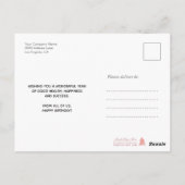 Logo Script Minimal Black Business Happy Birthday Briefkaart (Achterkant)