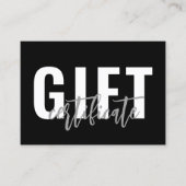 Logo Script Zakelijk Cadeaubon Bon Visitekaartje (Voorkant)
