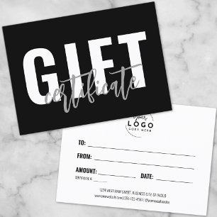 Logo Script Zakelijk Cadeaubon Bon Visitekaartje