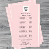 Logo Service Prijslijst Menu Roze
