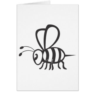 Logo Shirt van het zwarte omtrek van de Koel Bee