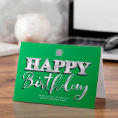 Logo Silver 3d Bright Green Business Day Kaart