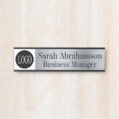 Logo Silver Corporate Business Kantoor Deurbord Deurbordje (Voorkant)