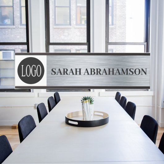 Logo Silver Corporate Business Kantoor Deurbord Deurbordje