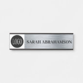 Logo Silver Corporate Business Kantoor Deurbord Deurbordje (Voorkant)