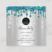 Logo Silver Diamond Maid House Cleaning Services Vierkante Visitekaartje (Achterkant)