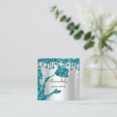 Logo Silver Diamond Maid House Cleaning Services Vierkante Visitekaartje (Staand voorkant)