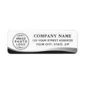 Logo Silver gradiënt bedrijfsterugkeeradres Etiket (Voorkant)