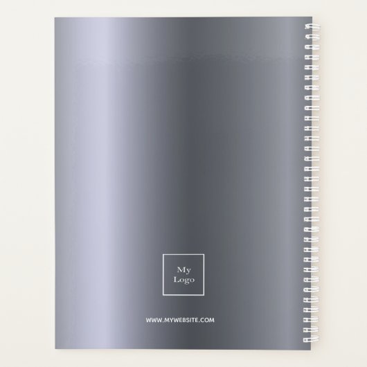Logo Silver Monogram initialen Business 2026 Planner (Achterkant)