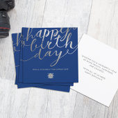 Logo Silver Script met een blauw marineschildschri Kaart