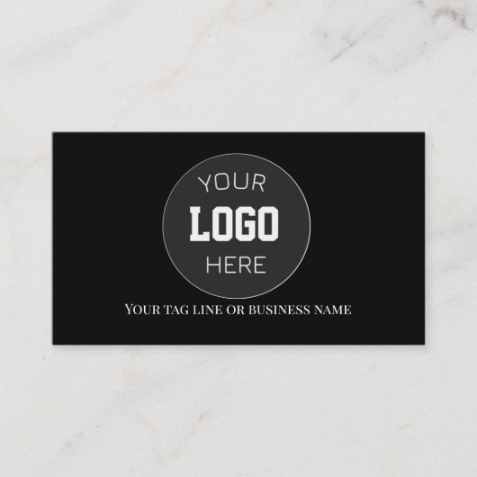 Logo Simple Black Modern Visitekaartje (Voorkant)