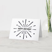 Logo Simple Black White Corporate Birthday Card Feestdagen Kaart (Voorkant)