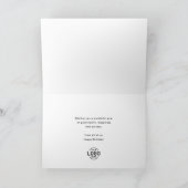 Logo Simple Black White Folk Flowers Verjaardag Kaart (Binnen)