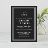 Logo Simple Business Opening Party Kaart (Staand voorkant)
