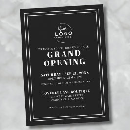 Logo Simple Business Opening Party Kaart