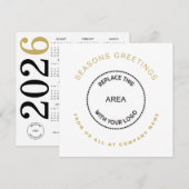 Logo Simple Corporate QR Code 2026 Kalender Feestdagenkaart (Voorkant / Achterkant)