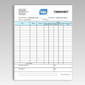 Logo Simple Employee Business Time Sheet Notepad Notitieblok
