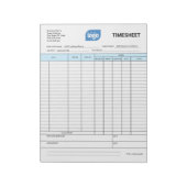 Logo Simple Employee Business Time Sheet Notepad Notitieblok (Linkerzijde)