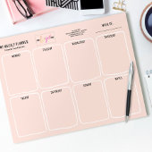 Logo Simple Girly Blush Pink Weekly Planner Notitieblok