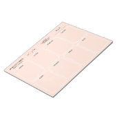 Logo Simple Girly Blush Pink Weekly Planner Notitieblok (Schuin)