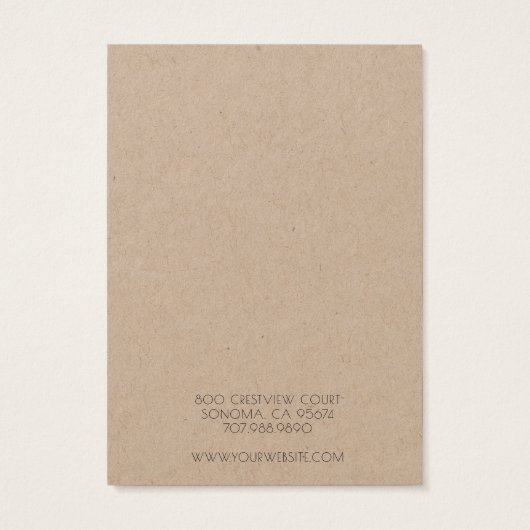 Logo Simple Jewelry Ketting Kraft Display Kaart (Achterkant)